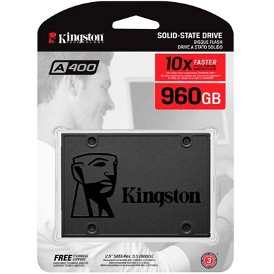 SA400S37/960G - DISCO ESTADO SOLIDO KINGSTON SSD 960GB 2.5", SATA III, 7mm SA400S37/960G