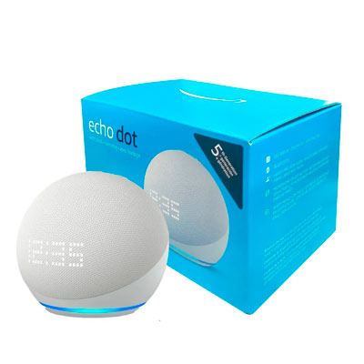 B09B8VN8YQ - BOCINA ECHO DOT AMAZON 5TA GENERACION ALEXA BLANCO, RELOJ, WI-FI, BLUETOOTH, B09B8VN8YQ