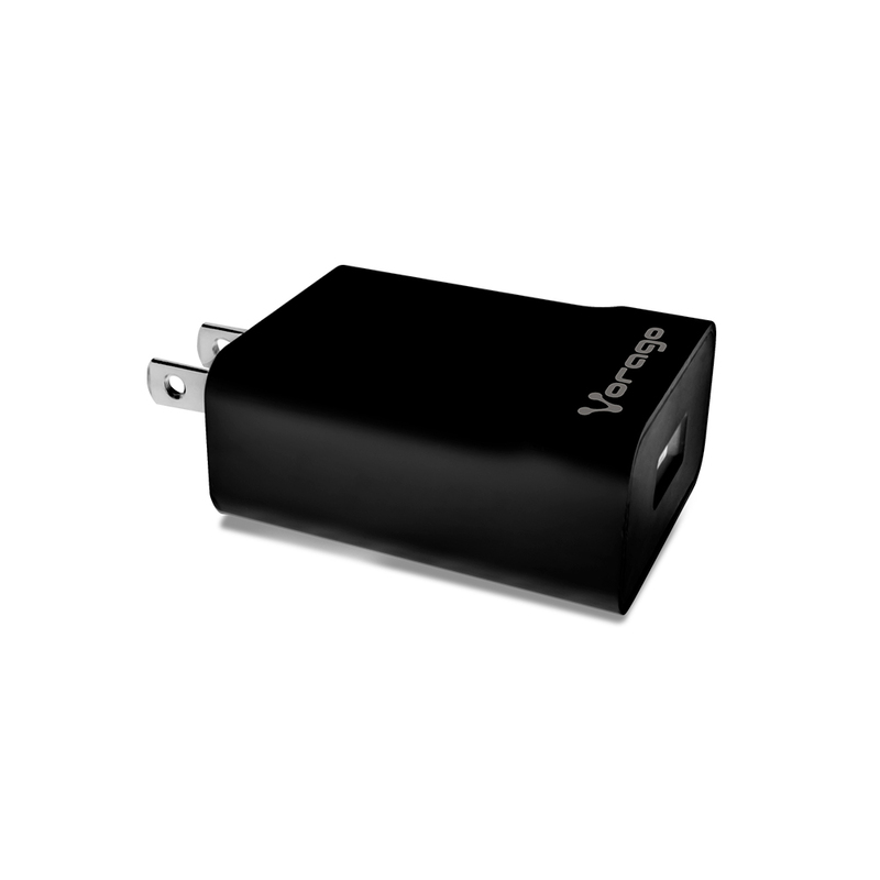 7502266676935-V - CARGADOR PARA PARED VORAGO FAST CHARGE 3.0A 1 USB NEGRO AU-302-BK