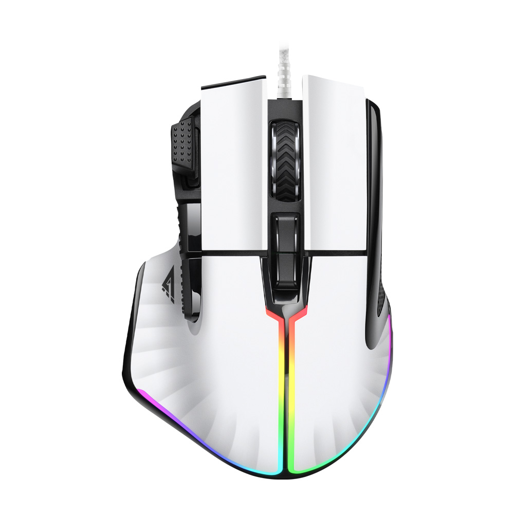 MOG602-WH - MOUSE GAME FACTOR LASER, PIXART 3370, 19K DPI, 6+1 BOTONES RGB MOG602-