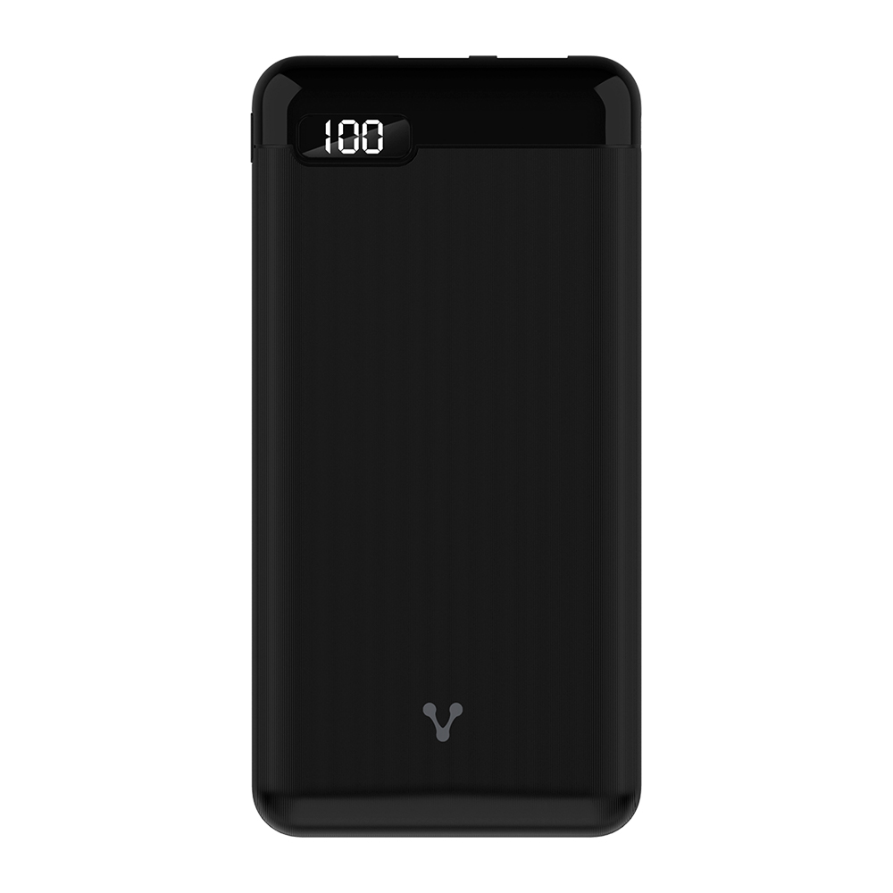 PB-560-BK - POWER BANK VORAGO USB Y TIPO C 20,000 mAh LCD NEGRO PB-560-BK