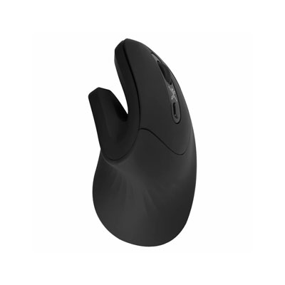 RATON PERFECT CHOICE ERGONOMICO SNOUSE, INALAMBRICO, USB, NEGRO, PC-045199