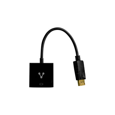 ADAPTADOR VORAGO DISPLAYPORT MACHO - VGA (D-SUB) HEMBRA, NEGRO, ADP-301