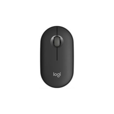 RATON LOGITECH M350S PEBBLE 2, INALAMBRICO, RF + BLUETOOTH, 4000DPI, NEGRO, 910-007049