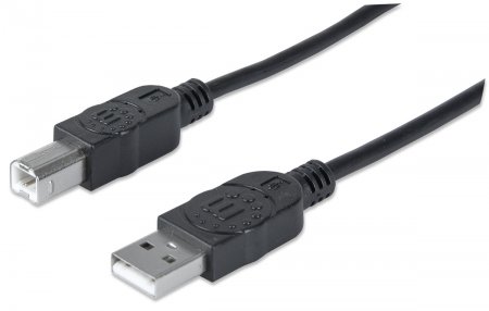 Cable USB V2.0 A-B  0.9M, Negro