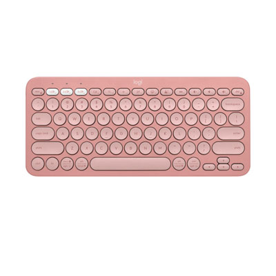 TECLADO LOGITECH PEBBLE KEYS 2 K380S, INALAMBRICO, BLUETOOTH, ROSA, 920-011785