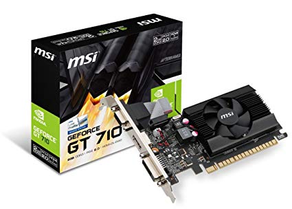 TARJETA DE VIDEO MSI NVIDIA GEFORCE GT 710- 2GB- 64-BIT- GDDR3- PCI EXPRESS 2.0