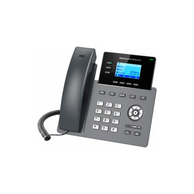 TELEFONO IP GRANDSTREAM GRP2603P CON PANTALLA 2.48", ALAMBRICO, 3 LINEAS, ALTAVOZ, NEGRO