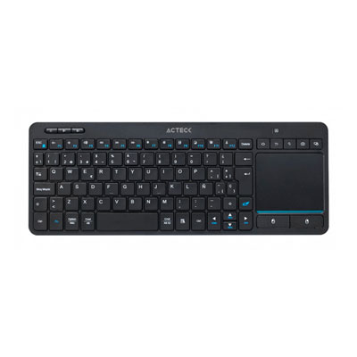 AC-939621 - TECLADO ACTECK INSPIRE SMART TI707,  INALAMBRICO/BLUETOOTH, TOUCHPAD, NEGRO, AC-939621