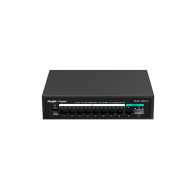 SWITCH RUIJIE 16 PUERTOS GIGABIT ETHERNET 10/100/1000 16 X POE+, 2 PUERTOS SFP, 36 GBIT/S, RG-ES118GS-P-L