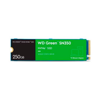DISCO ESTADO SOLIDO WESTERN DIGITAL WD GREEN SN350 NVME, 250GB, PCI EXPRESS 3.0, M.2, WDS250G2G0C