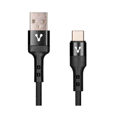 CABLE VORAGO USB A - USB C, 3 METROS, NEGRO, CAB-128
