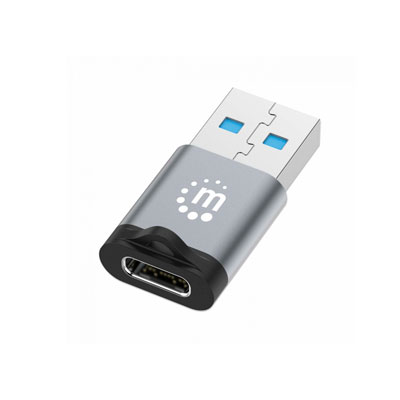 ADAPTADOR MANHATTAN USB-A MACHO - USB-C HEMBRA, 356305