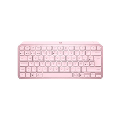 TECLADO LOGITECH MX KEYS MINI, INALAMBRICO, RF WIRELESS/BLUETOOTH, ROSA, 920-010478