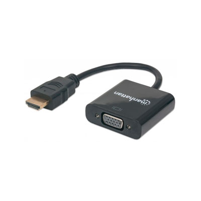 ADAPTADOR MANHATAN HDMI A SVGA, NEGRO, 151467