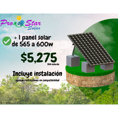 VENTA DE INTALACION DE PANEL SOLAR DE 565 A 600W, ESTRUCTURA MONTAJE, CABLE FOTOVOLTAICO, MATERIAL ELECTRICO