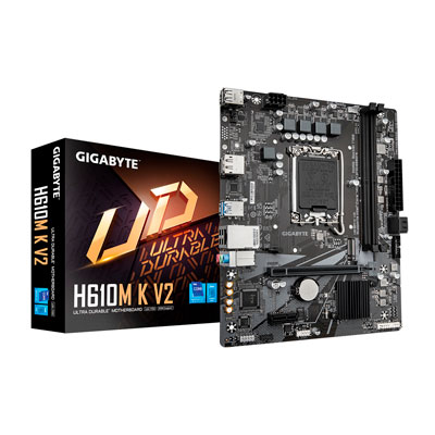 MOTHERBOARD GIGABYTE H610M K V2, MICRO-ATX, LGA 1700, INTEL H610, 128GB DDR5, HDMI/DP