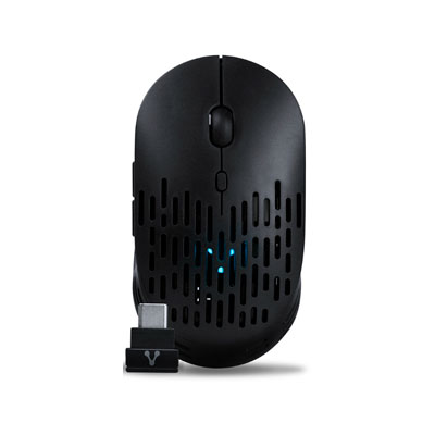 RATON VORAGO MO-208, INALAMBRICO, RF, BLUETOOTH, USB TIPO C, 2400DPI, NEGRO